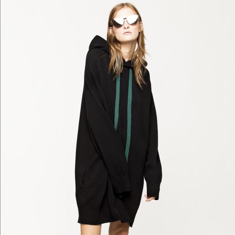 NWT Zadig & Voltaire Noxy Hooded Sweater Dress